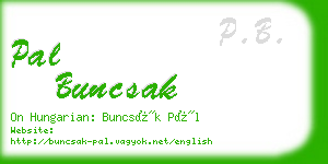 pal buncsak business card